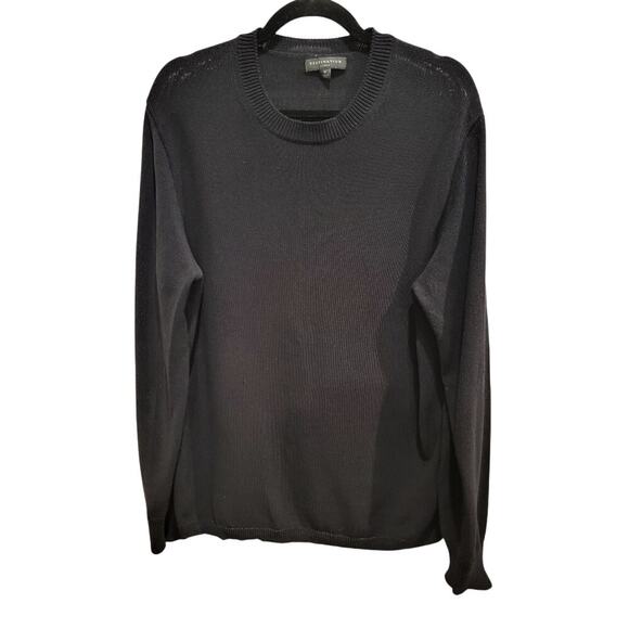 J Crew Destination Sweater Pullover Men's Sz M Long Sleeve Workwear Black - Picture 1 of 10